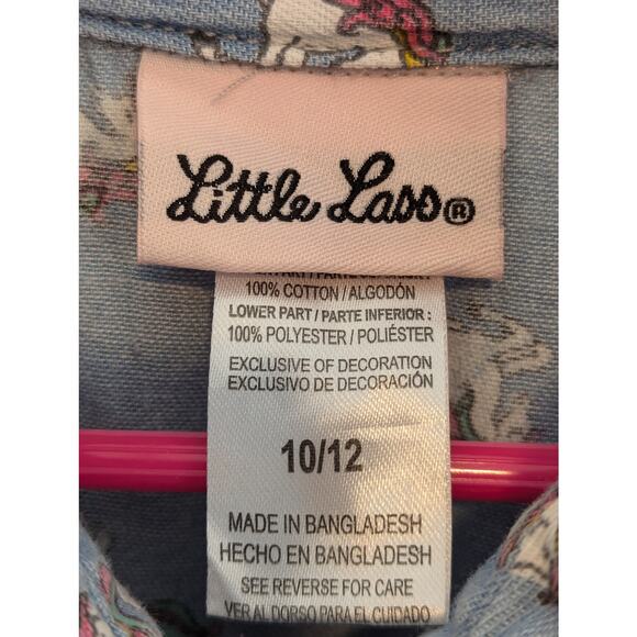 Little Lass Dress Animal Print Unicorn Size 10/12 - Picture 3 of 4